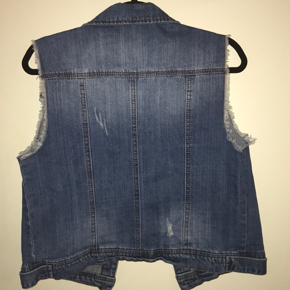 Jean Jacket Distressed with Jewels Large - Picture 6 of 6